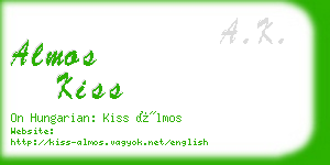 almos kiss business card